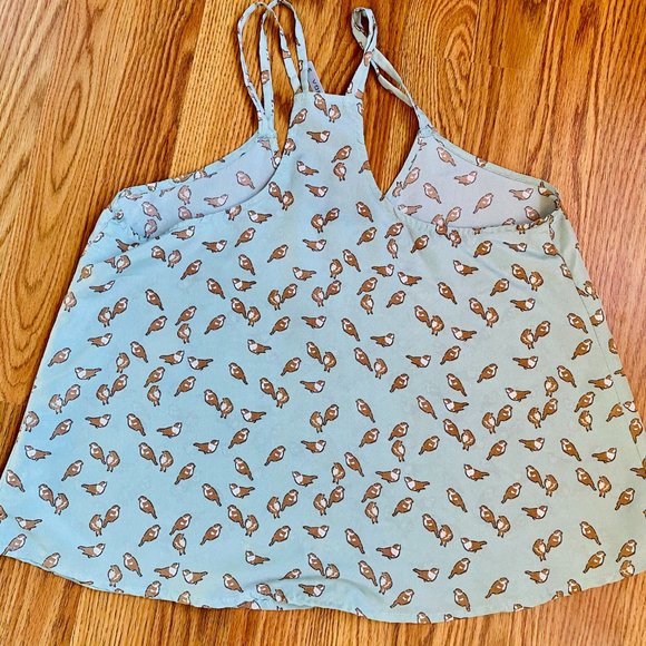 Zinga - Mint Green & Cute Birdie Tank Top M - Picture 8 of 10